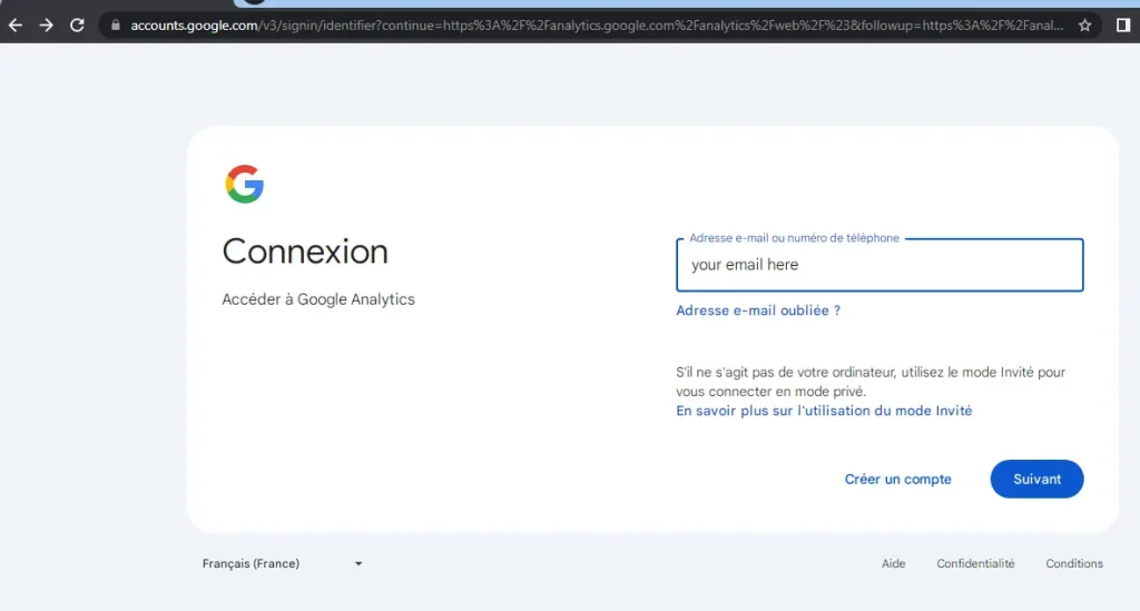 How to sign up for Google Analytics